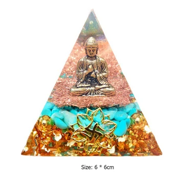 Kristaller Doğal Taş Dekorasyon Orgonit Piramit Kristal Enerji Jeneratörü Meditasyon Buda Piramit Süsler Odası Dekor