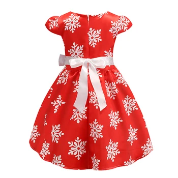 Zarif Büyük Yay Kız Noel Akşam Prenses Elbise Kıyafeti Çocuk Kız Elbise Yeni Yıl Düğün Parti İçin Bebek Kız Giysileri