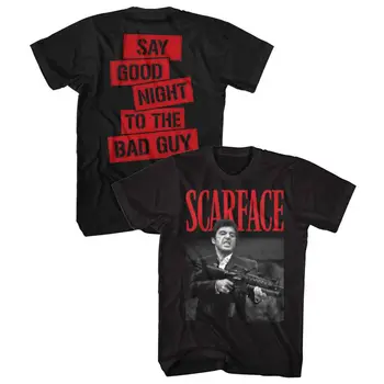 Scarface Tony Montana Demek Goodnight Kötü Adam Sloganı Erkek T Shirt Pacino Serin T-Shirt Tasarımları En Çok Satan Erkekler