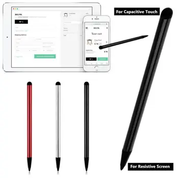 100 adet / grup Yüksek Kalite Evrensel Kapasitif Stylus Kalem Dokunmatik Ekran Kalem Tablet Huawei Samsung iPhone iPad Cep telefonu için