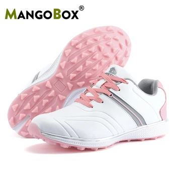 2021 Yeni Kadın Spor Golf Ayakkabıları Rahat Yürüyüş Eğitim Golf Sneakers Bayanlar Kızlar Golf Eğitmenler Su Geçirmez Sneakers