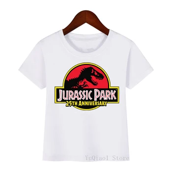 Jurassic Park / Dünya Grafik T Shirt Erkek Yaz Üst Kız Çocuklar için Dinozor Hayvan Baskı Elbise Çocuk Giyim Çocuk T-Shirt