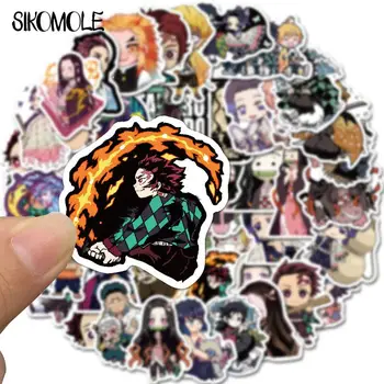 10/30/50 pcs Anime Iblis Slayer Kimetsu Hiçbir Yaiba Sticker PVC Kaykay Bagaj Motosiklet Gitar Çocuk Çıkartmaları Graffiti Çıkartmalar F5
