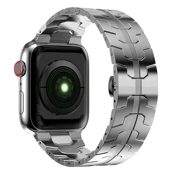 Apple Watch 7se için yeni Demir Adam paslanmaz çelik metal kayış Apple iwatch 7 6 5 4 3 2 45mm 44mm 42mm 41mm 40mm 38mm bilezik
