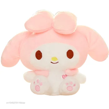23 CM Sanrio Sevimli Hello Kitty Pembe Benim Melody Plushie Bebek doldurulmuş oyuncaklar Çocuklar İçin Bebek Çocuk Kız Doğum Günü Noel Sürpriz Hediyeler