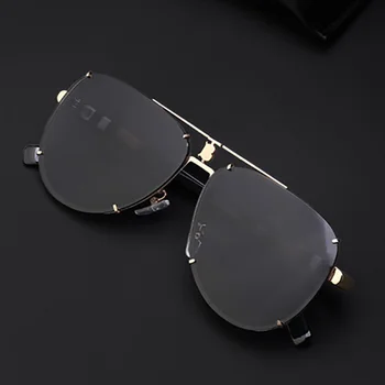 2022 Klasik Lüks Erkek Güneş Gözlüğü Glamour Moda Marka Metal çerçeve güneş gözlüğü Erkekler Kadınlar Için Retro Yuvarlak Shades Gözlük UV400