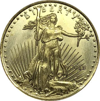 Amerika Birleşik Devletleri Kartal Altın Külçe Pirinç Metal paralar 25 $ Yarım Ons 25 Dolar Özgürlük Tanrı'ya Güveniyoruz Kopya Para