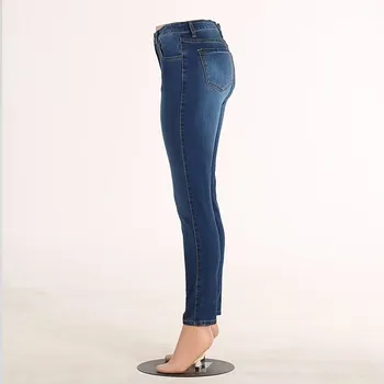 Kadın Seksi kot Katı Boyfriend Ripped Skinny Anne Artı Boyutu Denim Kot Kalça Ince Mavi XXL Yeni Streetwear Jean Pantolon