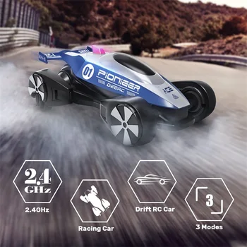 DEERC DE56 RC Arabalar Dublör Sürüklenme Oyuncaklar 2.4 G Yüksek Hızlı yarış arabası 360° Sürüklenme Rotasyon Sideslip Araç Hediye İçin Çocuk Erkek Çocuk