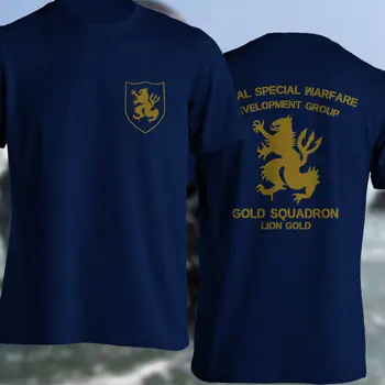 Altın Filo ABD Ordusu Özel Kuvvet Aslan Altın NSWDG Devgru Seal Team Altı T-shirt Rahat Kısa Slove