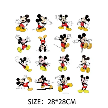 Mickey Mouse hayvan desen demir on yamalar için çocuk giyim karikatür DIY T-shirt ısı transferi yama elbise Kawaii özel hediye