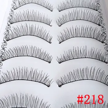10 Pairs El Yapımı Yanlış Eyelashes Siyah Uzun Kalın Doğal Sahte Göz Lashes Uzatma Kadınlar Makyaj Güzellik Araçları