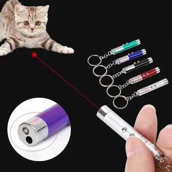 Pet LED Lazer Kedi oyuncak Kırmızı Nokta lazer ışık Pointer Lazer kalem Interaktif oyuncak Kedi Sopa Kedi Oyuncaklar Kızdırmak Kedi çubuklar Kedi Aksesuarları
