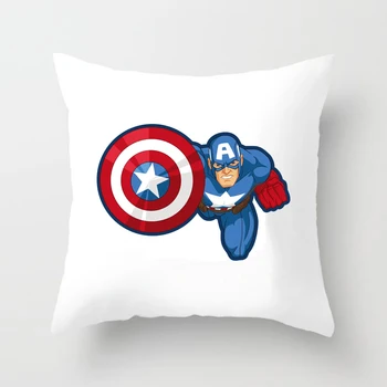 Marvel Süper kahraman minder örtüsü 45x45 cm Karikatürler Kaptan Amerika Ev Dekorasyon çocuk odası kanepe Dekoratif yastık kılıfı