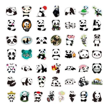 10/30/50/100 adet Yeni Sevimli Panda Graffiti Su Geçirmez Kaykay Seyahat Bavul Telefon Dizüstü Doğum Günü Partisi Hediye Çıkartmalar Kaskları