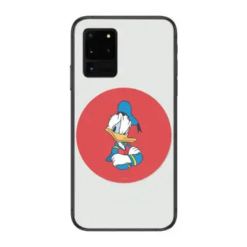 Telefon Kılıfı Disney Ördek Donald Telefon kapak gövde SamSung Galaxy S 6 7 8 9 10 20 21 Artı Kenar E not 5G Lite Ultra siyah yumuşak