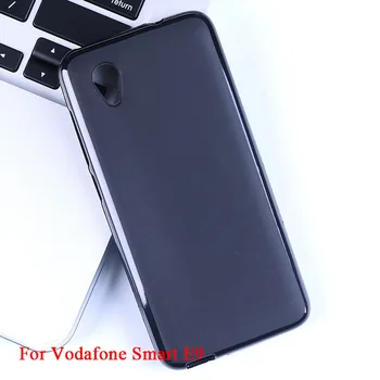 Siyah Yumuşak TPU Telefon Kapak Kılıf Vodafone Smart Için E9 VFD-527 VFD-528 VFD-529 5 Silikon Mat Puding Geri Koruyucu Durumlarda