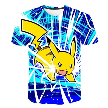 Orangemom Anime 2021 Yaz çocuk Giyim Erkek Kısa Kollu Pokemon T-shirt Çocuk çocuk Karikatür Elbise Erkek T-Shirt