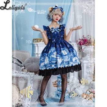 Kutup Ayısının Yaz ~ Tatlı Baskılı Lolita JSK Elbise Kolsuz yaz elbisesi Sihirli Çay Partisi tarafından