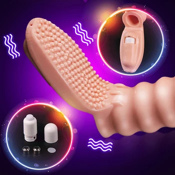 Parmak Kollu Vibratör G Noktası Masaj Anüs Klitoris Teşvik Kadın Masturbator Seks Oyuncakları Kadınlar İçin Lezbiyen Orgazm Yetişkin Ürün