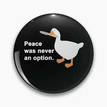 Barış Asla Bir Seçenek Değildi Kaz Oyunu 【Özelleştirilebilir】 Yumuşak Düğme Pimi Kadın Sevgilisi Broş Moda Metal Komik Şapka Yaka Giysileri