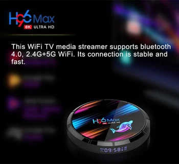 Android 9.0 TV Kutusu H96 MAX X3 4 GB 128 GB 64 GB 32 GB Amlogic S905X3 Desteği 5G Wifi 1080 p 4 K 60fps Google Oyuncu Youtube 8 K H96MAX