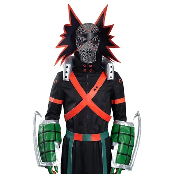 Benim Kahraman Akademi S5 Bakugou Katsuki Cosplay Kostüm Savaş Kıyafetleri Cadılar Bayramı Karnaval Takım Elbise