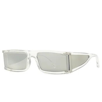 Yan Ayna Marka Tasarım Lüks Küçük Çerçeve Güneş Gözlüğü Kim Kadın Moda Kare güneş gözlüğü Shades UV400 Vintage Zonnebril