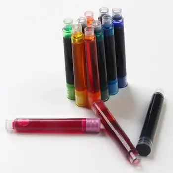 10 Renkler Renkli Yazma Ofis Okul Kaynağı Sevimli Kırtasiye Mürekkep Kesesi Mürekkep Kartuşu Seti Tek Kullanımlık Mürekkep Yedekler Dolma Kalem