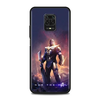 Xiaomi için telefon kılıfı Redmi Not 8 9 10 Pro 7 8 t 9 s not 9 4G 10 5G 10Pro Max Siyah Silikon Coque Marvel Megamind Thanos