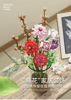 Fikirler Çiçekler Buket Yapı Taşları Phalaenopsis buketleri Bitkiler Çiçekler Ev Dekorasyon DIY Oyuncaklar Kız doğum günü hediyesi ıçin