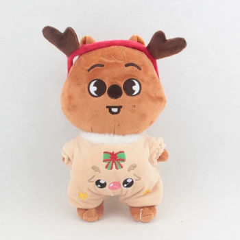 20 cm oyuncak bebek giysileri Skzoo peluş oyuncaklar Noel Ren Geyiği Kazak + Şapka Giyinmek Başıboş Çocuklar Dolması Hayvan Plushies Giysi Hediyeler