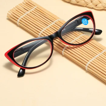 Diyoptri ile HD Okuma Gözlükleri Moda Bahar Bacaklar+1.0 1.5 2.0 2.5 3.0 3.5 4.0 Moda Anti mavi ışık presbiyopi gözlük