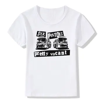 Erkek ve Kız Baskı Punk Rock Sex Pistols T gömlek Çocuk Yaz Rock Grubu T-shirt Çocuklar Rahat Üstleri Bebek Giysileri, ooo529