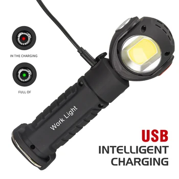 1/2/4 ADET Mini LED iş Işık USB El Feneri Şarj Edilebilir Manyetik Torch Worklight Fener İncelemek Lamba Kamp Onarım araba ışık