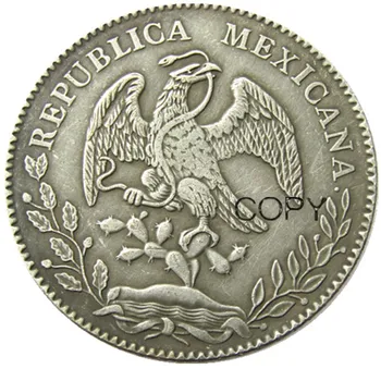 Meksika 8 Reales 1882 Gümüş Kaplama Kopya Paralar