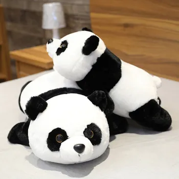 50-90 CM Sevimli Dev Panda Ayı Peluş Yalan Eğilimli Duruş doldurulmuş hayvan Bebek Oyuncak Yastık Karikatür Kawaii Bebek Kız Sevgilisi Hediyeler