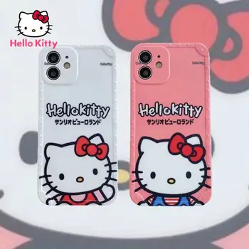 Hello Kitty Buzlu Silikon Karikatür Yumuşak iphone için kılıf 7/8 P/X / XR/XS / XSMAX / 11 / 12Pro / 12 mini