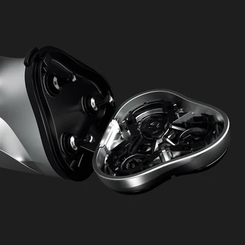 ENCHEN BlackStone Yedek Tıraş Makinesi Kafa Siyah Gümüş 3D Yüzen Kesici Kafa Su Geçirmez Paslanmaz Çelik tıraş bıçağı