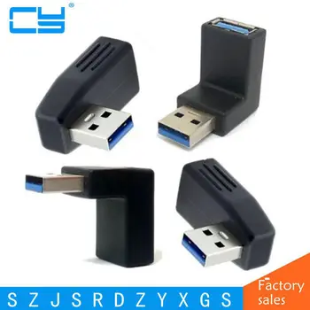 Düşük Profilli 90 Derece Yukarı Açılı USB 3.0 Adaptör A Erkek-Dişi Uzatma