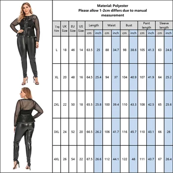 3 Parça Set Kadın Giyim Sonbahar Uzun Kollu Örgü Üst PU Deri Pantolon Kulübü Seksi Artı Boyutu Setleri Bayan Kıyafetler Siyah Streetwear