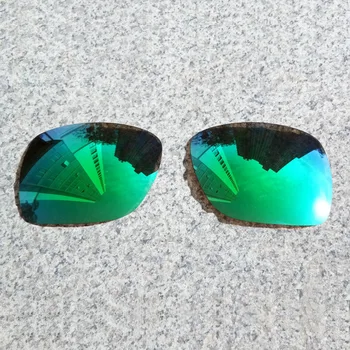 Toptan E. O. S Polarıze Oakley Sapma Güneş Gözlüğü için Geliştirilmiş Yedek Lensler-Zümrüt Yeşili Polarize Ayna