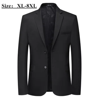 Yeni Sonbahar Erkekler Iş Blazer Elbise Takım Elbise Ceket Artı Boyutu 7xl 8xl Klasik Basit Erkek Ofis Ziyafet Düğün Marka Giyim