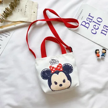 Promosyon Disney moda Mickey Minnie Winnie Donald Ördek Dondurulmuş Elsa Anna Prenses Kar Beyaz çanta Messenger Çanta Peluş Bebek