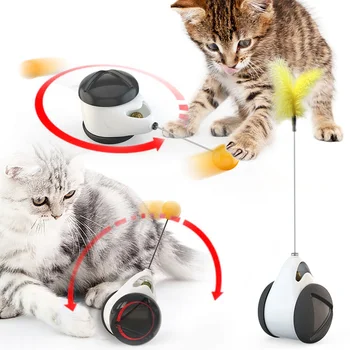 Tumbler Salıncak Oyuncaklar Kediler Yavru Interaktif Denge Araba Kedi Chasing Oyuncak Catnipli Komik evcil Hayvan Ürünleri