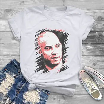 Vin Diesel kadın T Shirt Hızlı ve Öfkeli 9 Film Kız Tees Kawaii Pamuk Grafik Tshirt Gevşek Hipster Tops