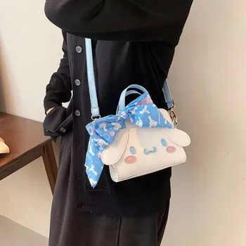 Kawaii Sanrio askılı çanta Cinnamoroll Sırt Çantaları Kız Anime Çanta Aksesuarları DIY Karikatür Çanta Çanta Sevimli Doğum Günü Hediyeleri