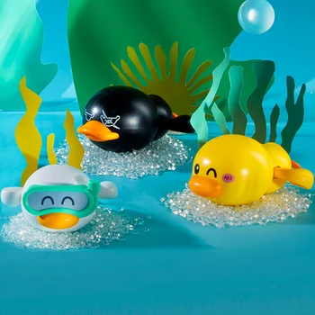 Bebek Banyo Oyuncak Sevimli Ördek Otomatik Yüzme Havuzu Yüzen Oyuncak çocuk duşu Interaktif Oyuncaklar Su Oyunu bebek oyuncakları 1-5 Yaşında
