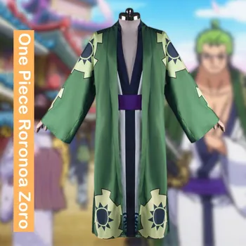 Roronoa Zoro Cosplay Kostüm Kimono Robe Cloak Kemer Erkekler ve Kadınlar için Tam Takım Elbise