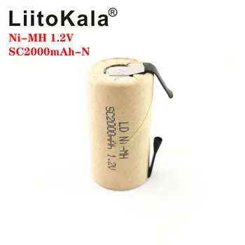 LiitoKala Ni-Mh 1.2 V SC 2000 mAh Ni Mh yüksek güç aracı pil hücresi deşarj oranı 10C şarj edilebilir piller hücreleri DIY nicke